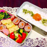 Snapdishの料理写真:肉巻き弁当٩꒰৹৺৹ઌ꒱♡|かおりさん