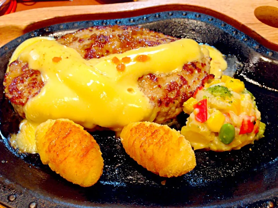 💋Cheese Burger Steak💋|Earth Angelさん