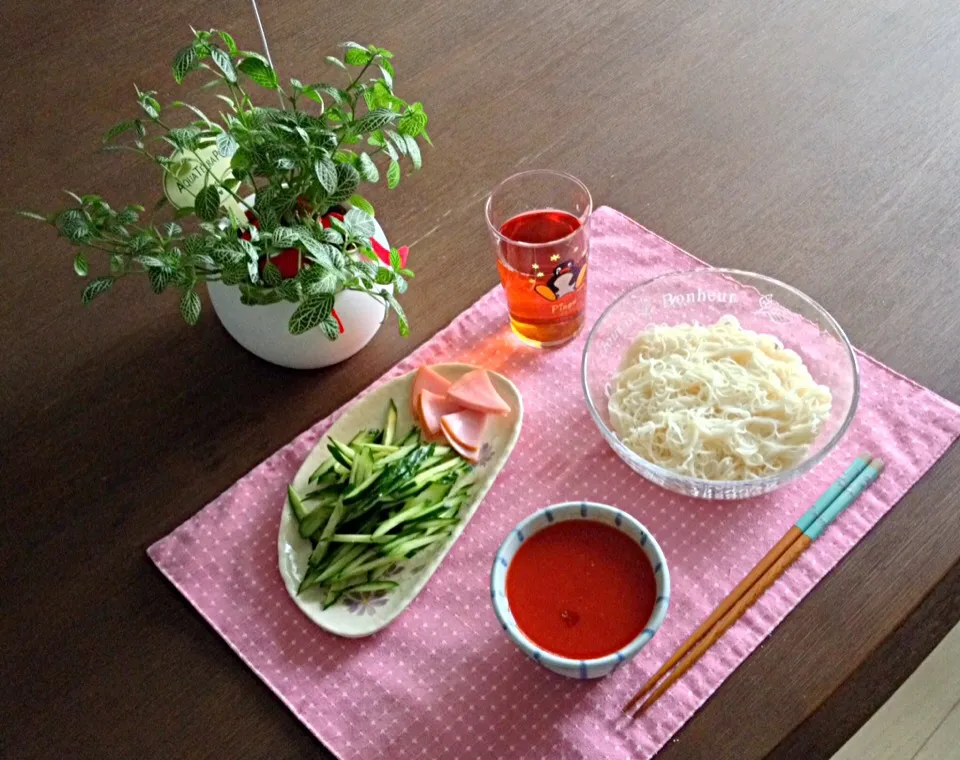 イタリアンそうめん、ルイボスティー|pentarouさん