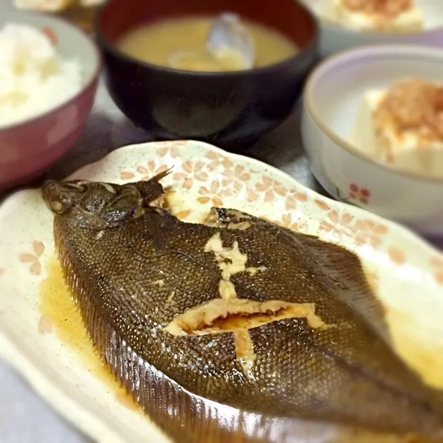 カレイの煮付け&アサリ味噌汁|ごるびーさん