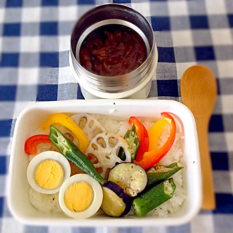 ハヤシライスのお弁当☆|パピヨン☆さん