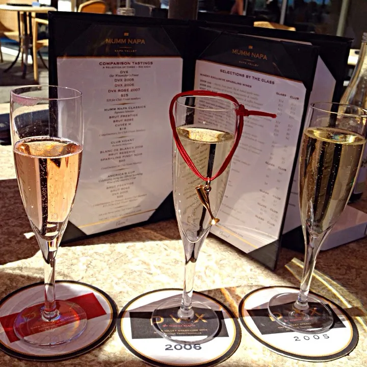 bubbles comparison tasting, Mumm Winery, Napa, CA|Cloudy Gさん