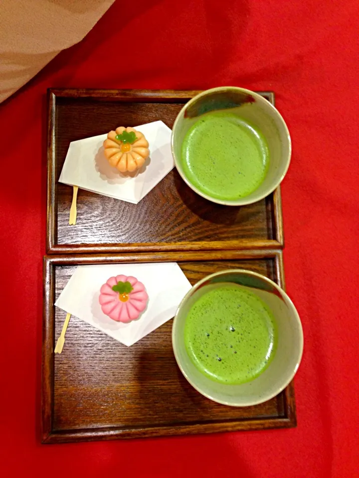 Snapdishの料理写真:陶芸展 抹茶セット|kimamakengoさん