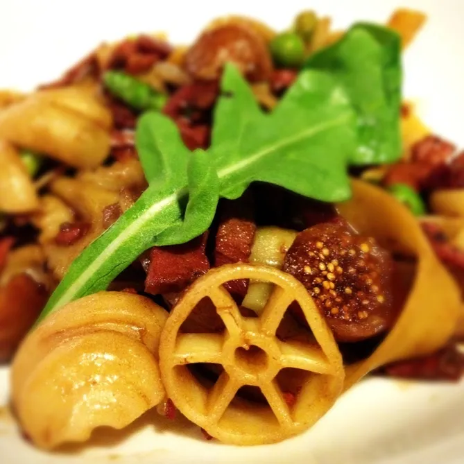 Snapdishの料理写真:Aged Vinegar Beef Gnocchi and Rotelle with Common fig|Sam: photos by iPhoneさん