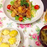 Snapdishの料理写真:大きな栗ゴロゴロ栗ご飯🐷|Kana♡さん