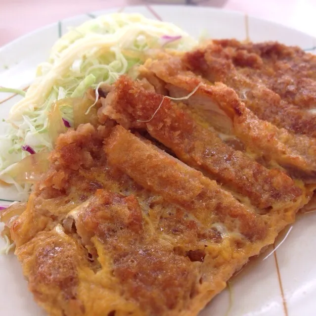 ポークカツ煮 at 社員食堂|さるさん