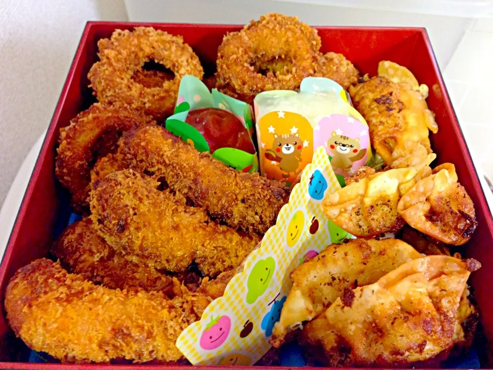 💋Deep Fried in Olive Oil Breaded Shrimp & Squid💋|Earth Angelさん