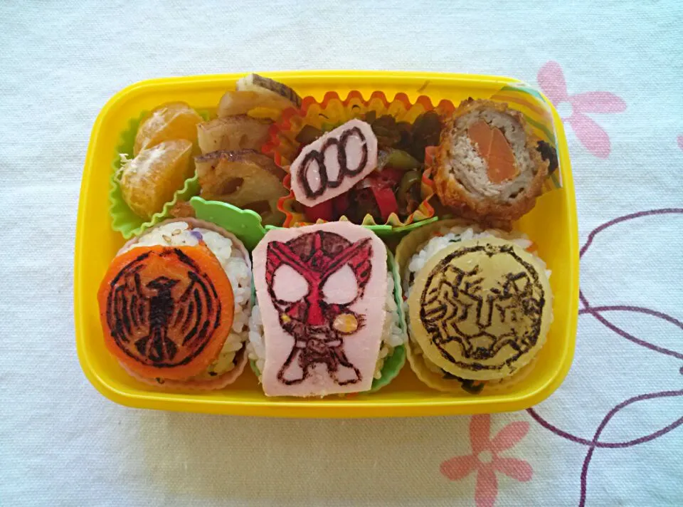 仮面ライダーオーズお弁当|もみさん