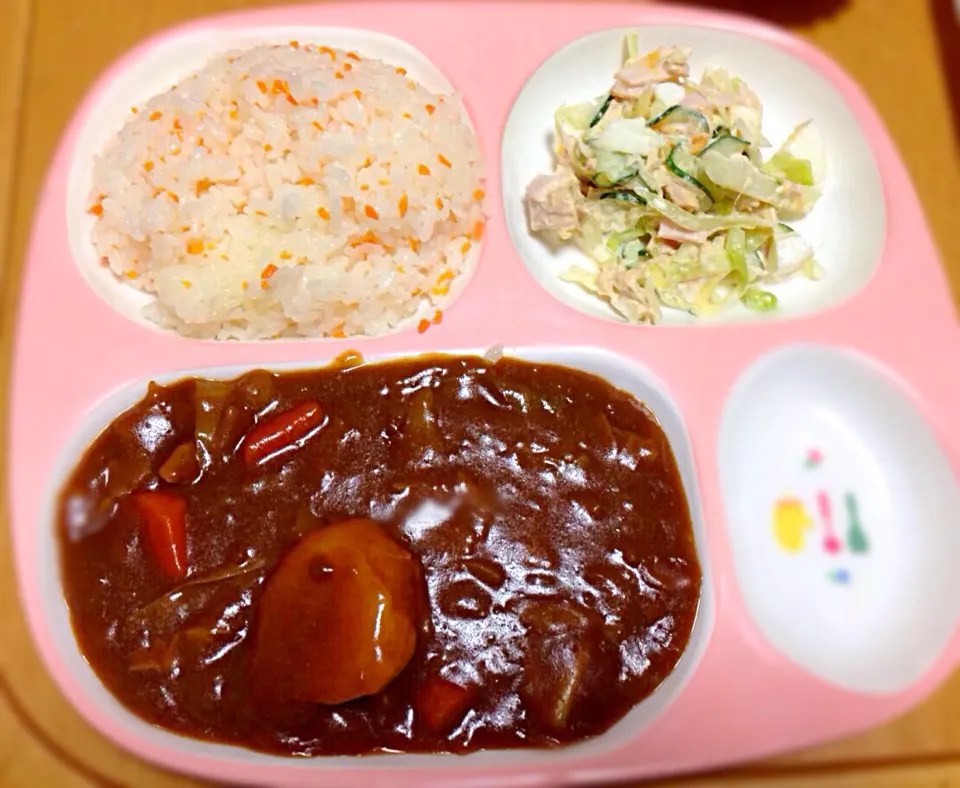 にんじんごはんとキャベツ入りカレー|あみさん