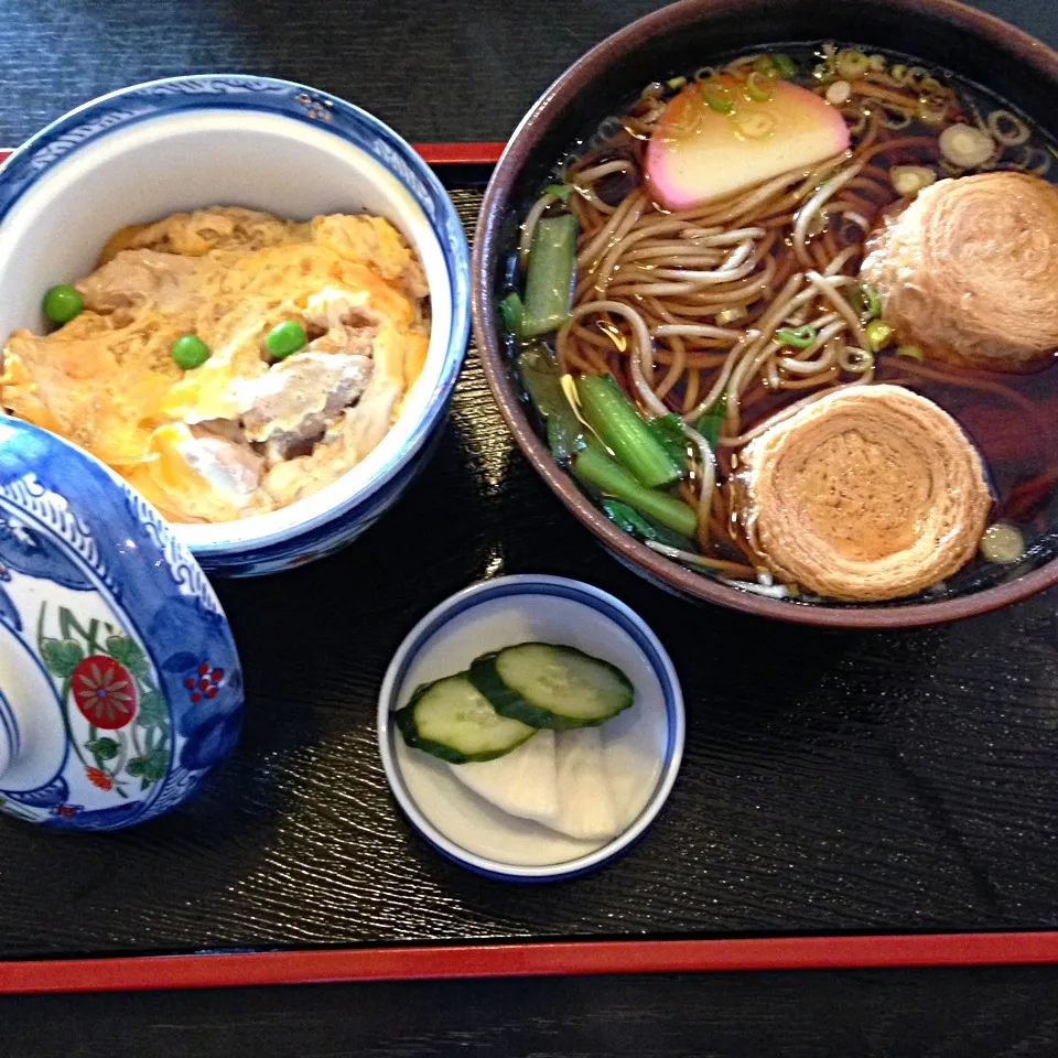 ＊ゆばそばとミニ親子丼＊|ねむりひめさん