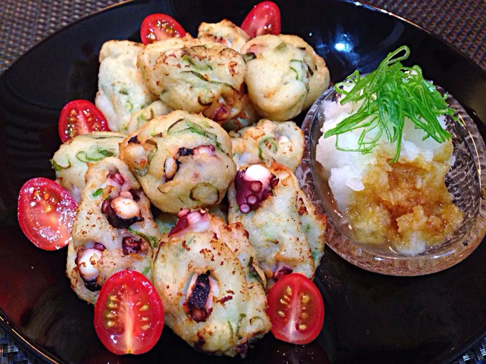 akikoさんの料理 タコとネギのにぎり天٩(◜ᴗ◝ )۶鱈のすり身入れて♪♪♪|ランランらぁ〜んさん