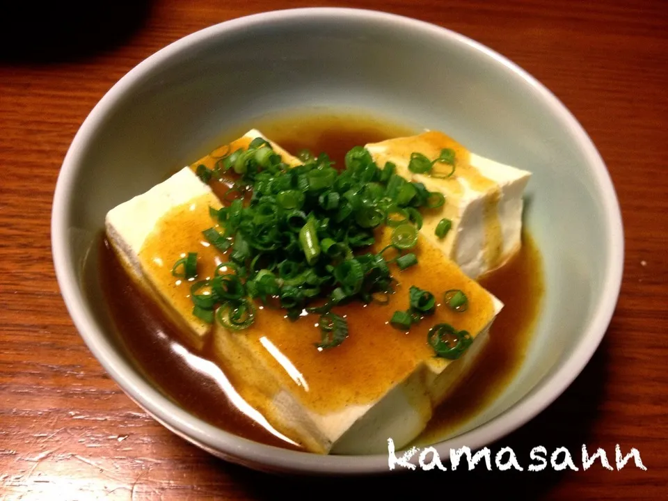 温豆腐  カレー餡かけ|かまさん