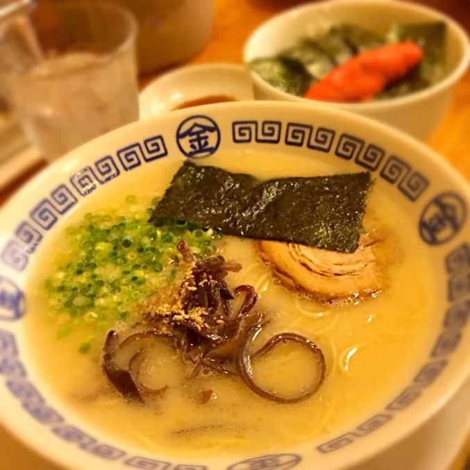 まるきんラーメン＆明太子ごはん|ごるびーさん