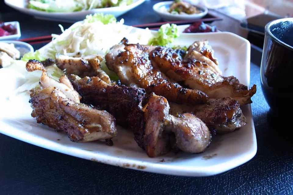 Snapdishの料理写真:本日の昼ごはん、ジャークチキン定食|Taketoshi Satoさん