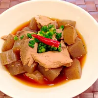 鰹節の切り落としと蒟蒻の甘辛煮|たかむーさん