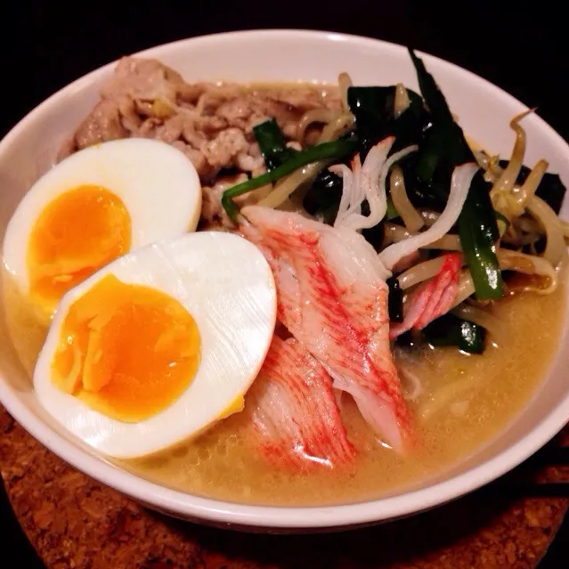 海老豚骨ラーメン( ^ω^ )|よーさん