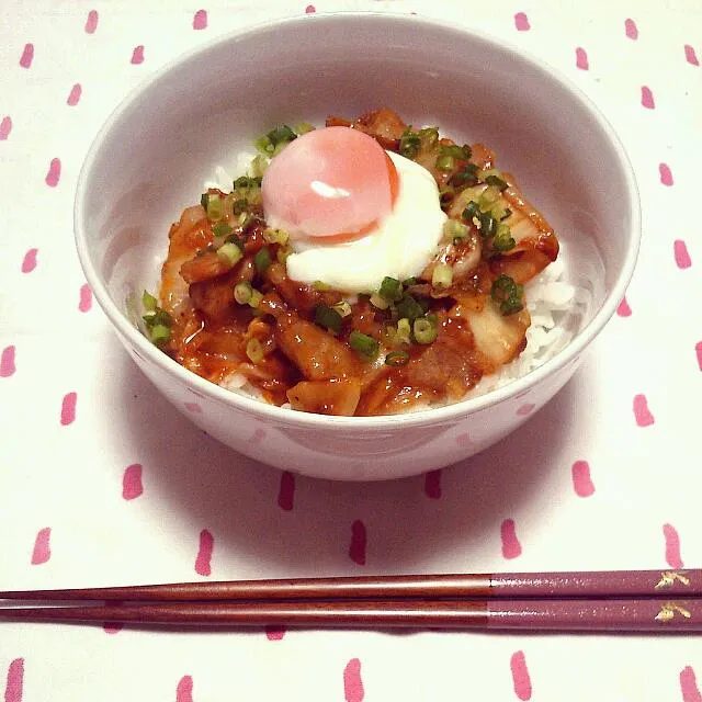 豚キムチ丼|かなっぺさん