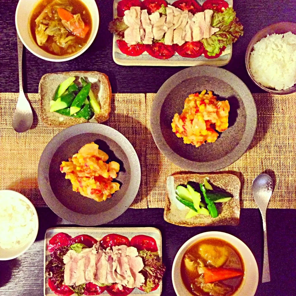 Snapdishの料理写真:今日の夜ご飯 2013.10.13|あいこ ⁎ˇ◡ˇ⁎さん