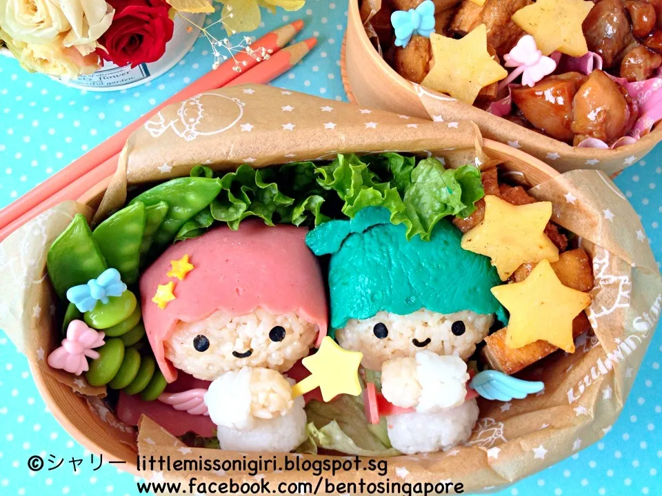 キキララのキャラ弁 Little Twin Stars Bento|シャリーさん