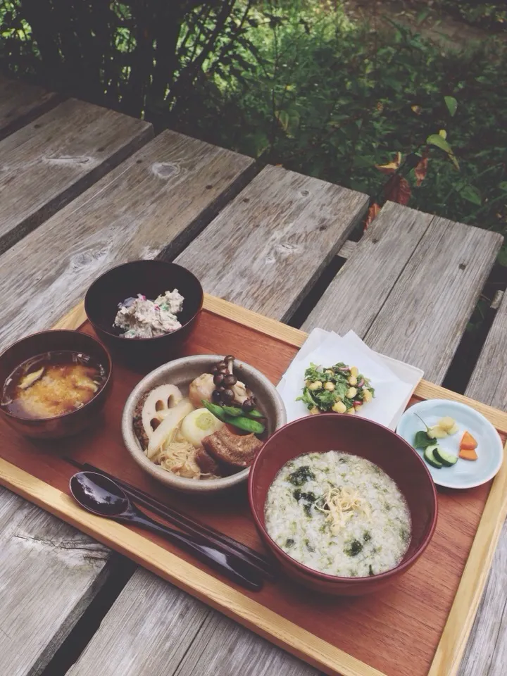 Snapdishの料理写真:穂高養生園での、朝ごはん＊|ハコさん