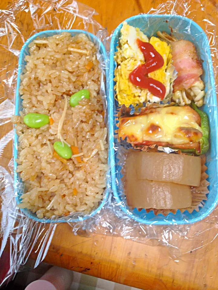 ポン酢炊き込みご飯弁当|しおりさん