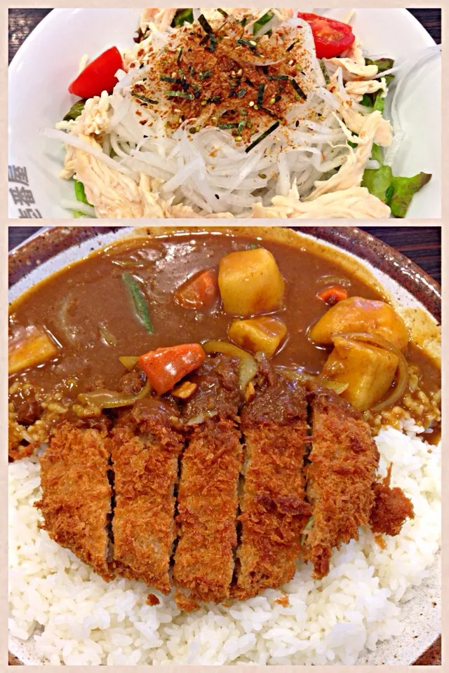 キャベツメンチカツカレー(^O^)／|すかラインさん