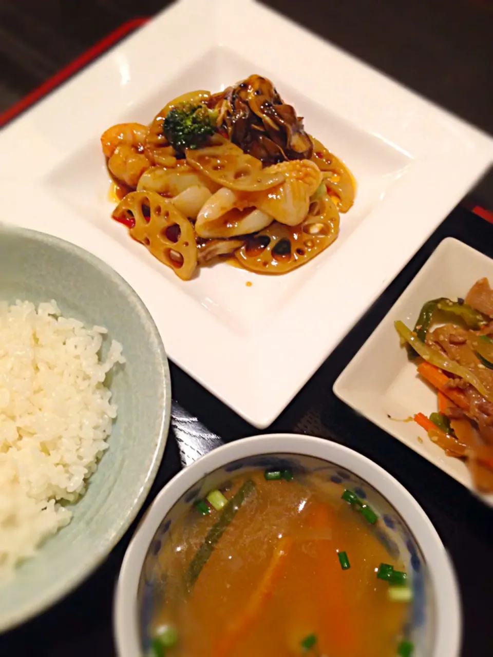 海老とイカの台湾風甘辛炒め（≧∇≦）サイクリングの途中でランチ、美味しかった〜〜💕|yukichikaさん