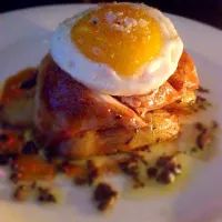 Snapdishの料理写真:Roasted chicken topped with fried egg|wickedstuffed.comさん