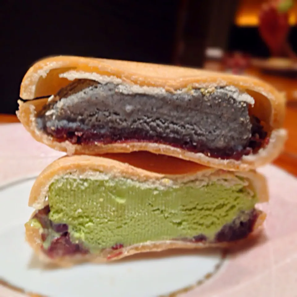 Goma & matcha ice cream sandwich|willzさん