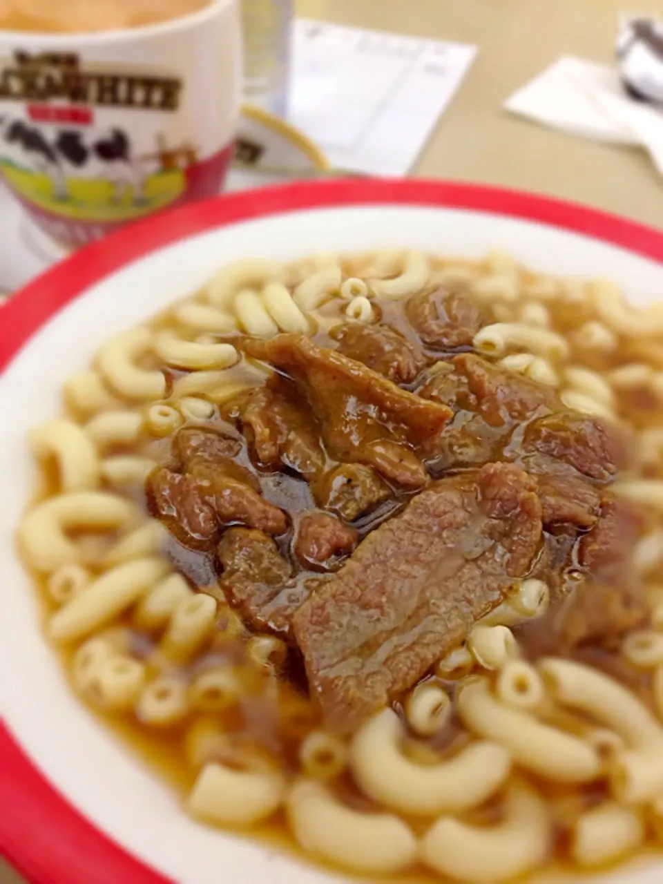 Soup macaroni with satay beef|Mak Toniさん