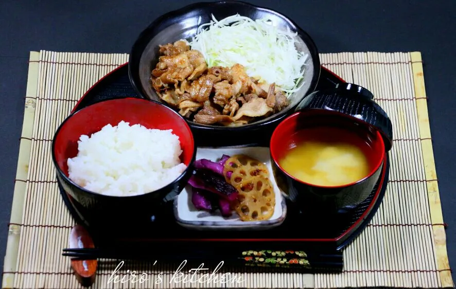 豚バラしょうが焼き定食|ひろさん