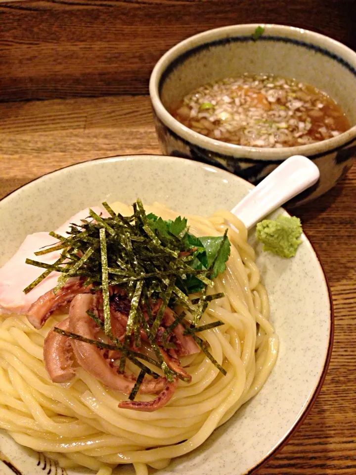 淡麗烏賊干し塩つけ麺@新橋 纏(新橋)|塩豚骨さん