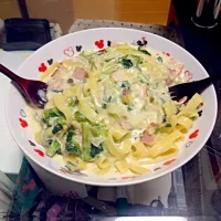 Snapdishの料理写真:フットチーネのクリームパスタ|takuyaさん