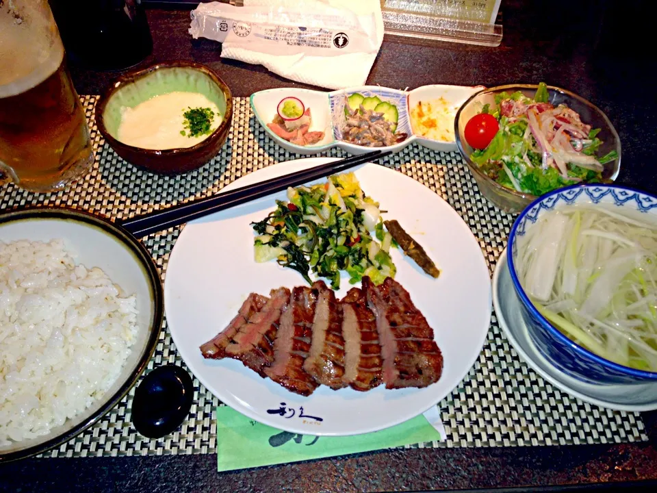 仙台  利休のヘルシー牛たん定食|まきさん