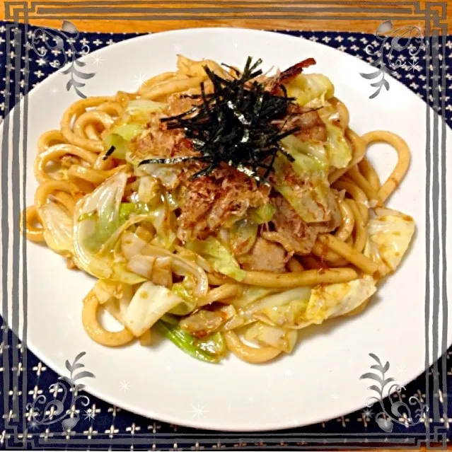 夜食は焼きうどん。|ラパンママさん