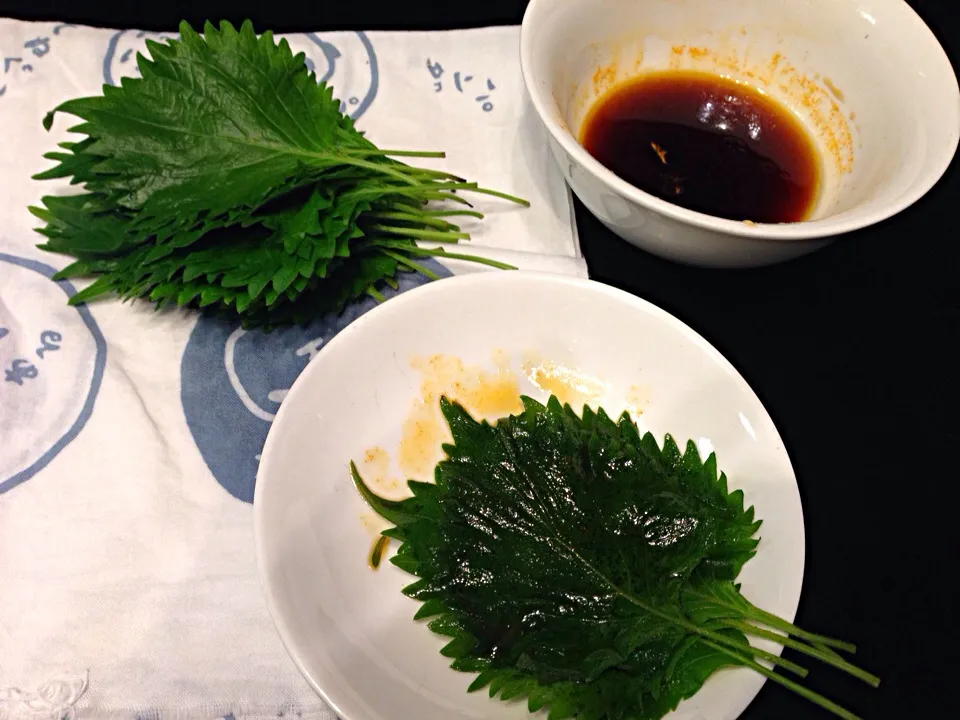 紫蘇の葉の大蒜醤油漬け|橋本めぐみさん