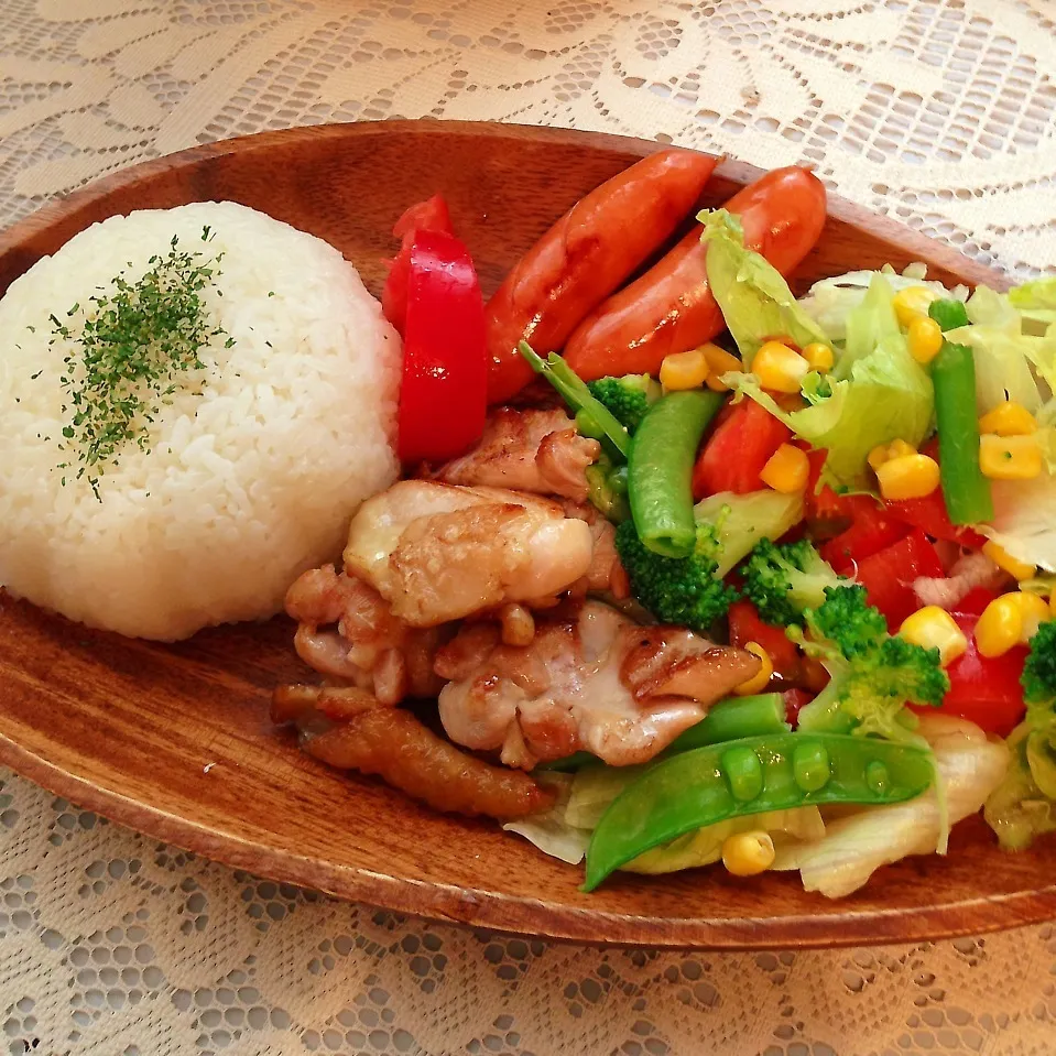 鶏肉の塩だれ焼きワンプレート|かんきちさん