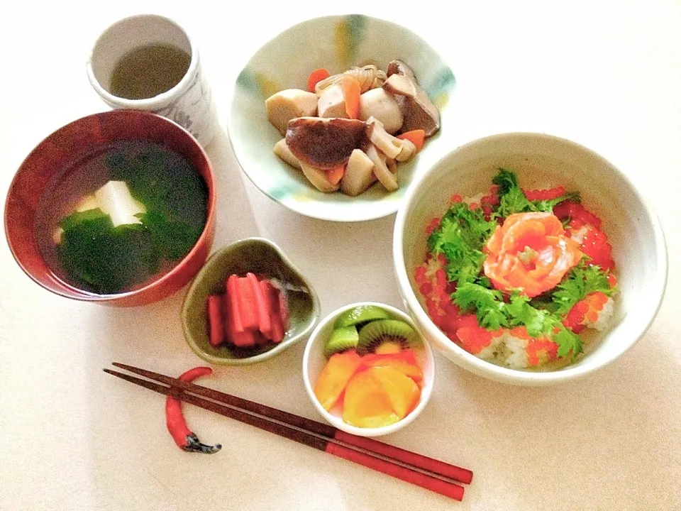 鮭の親子丼|みっちぃさん