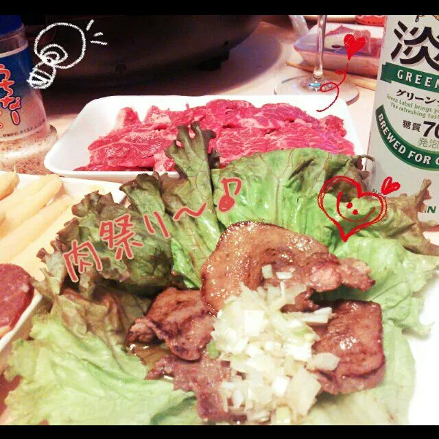 牛たんと牛はらみの焼肉～♪|まる。さん