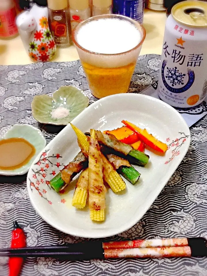 冬物語＆野菜肉巻き🍺|さとう かおりさん