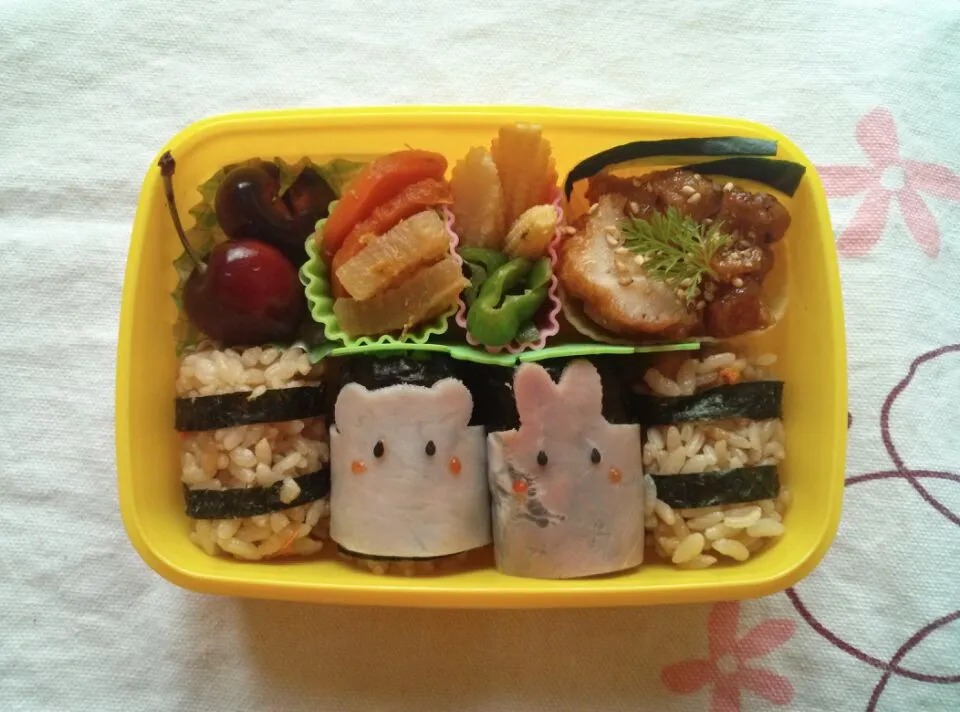 あさりご飯おにぎり弁当|もみさん