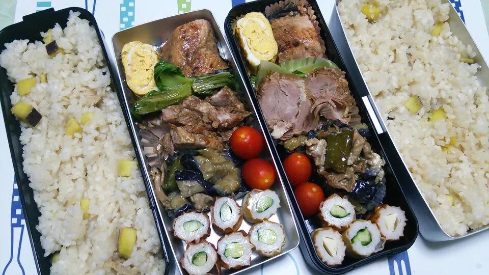 10月17日　高校生男子＆オレ弁当　さつまいもご飯大失敗(^^;)|クッキングおやぢさん