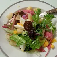 Fresh salad with salami and home made mayo.|Amber Webbさん