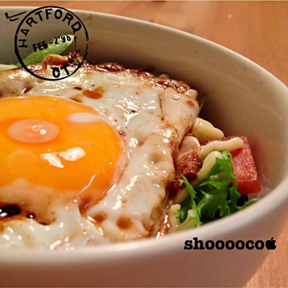 あいつは手強い…スパム丼|shoooocoさん