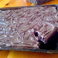 Mocha brownies with peanut butter chocolate frosting