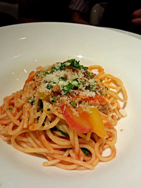 自家製生麺　シンプルにトマトソースでo(^o^)o|ちぃちゃんさん