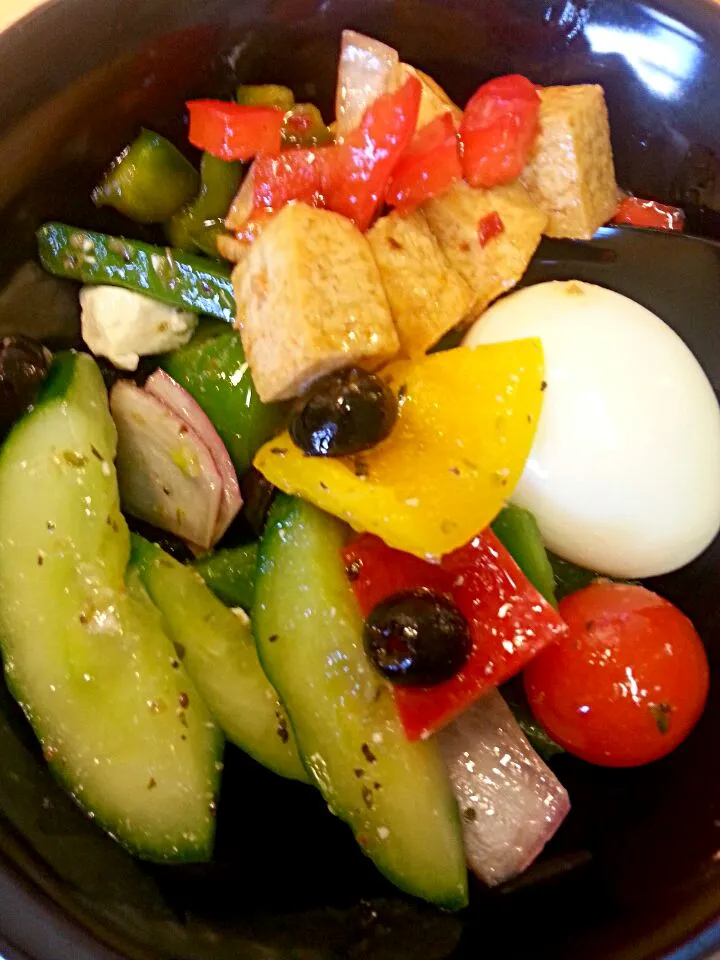 egg, tofu, veggies|ash tamさん