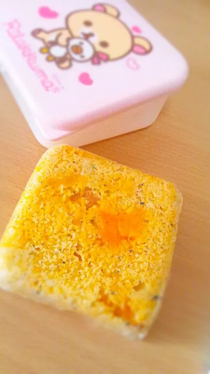 Snapdishの料理写真:レンジでカボチャ蒸しパン|ひよっこさん