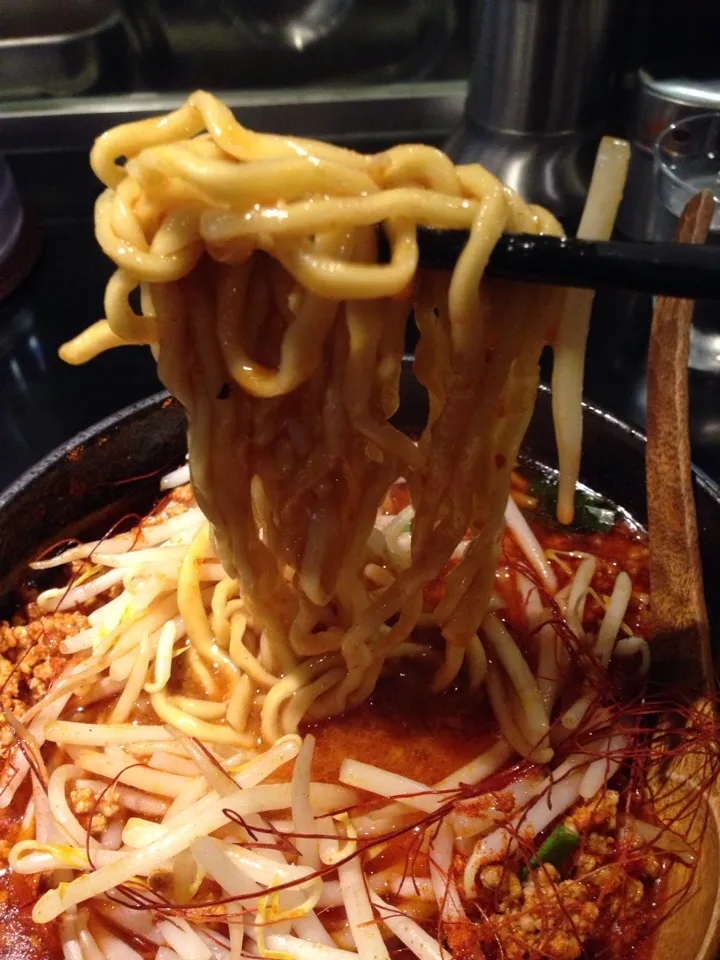 味噌オロチョンラーメンの麺|中華蕎麦 銀時さん