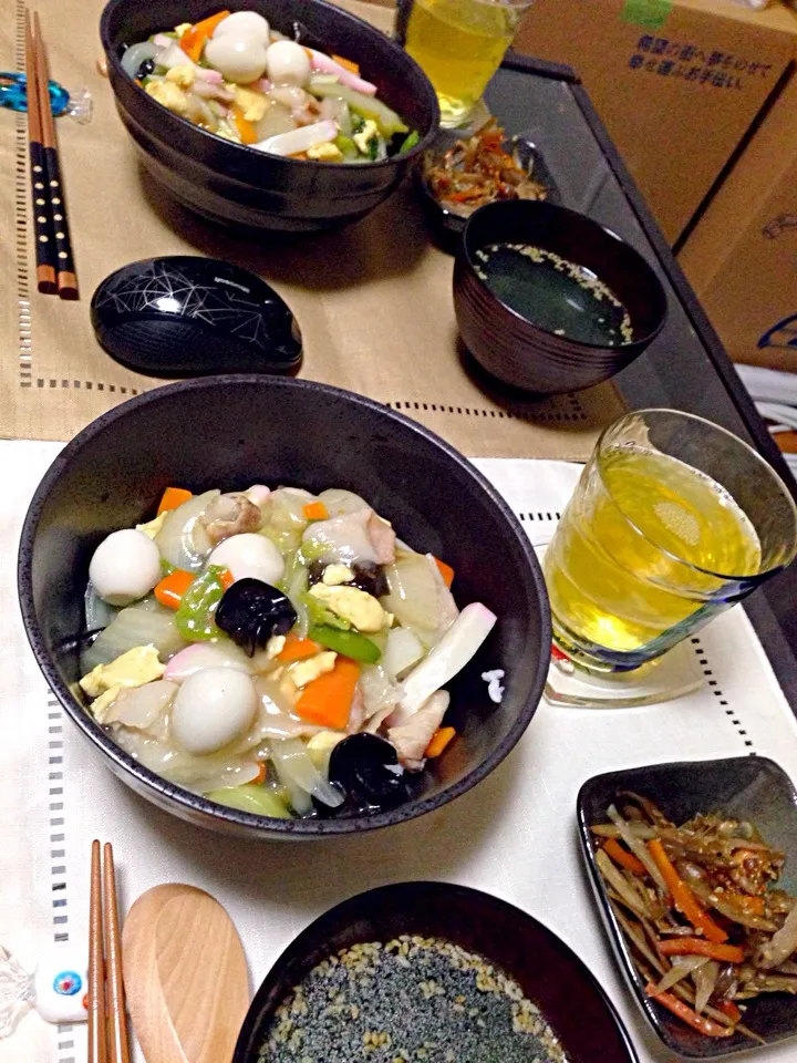 中華丼、きんぴらごぼう|はるさん